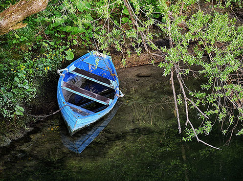 Zbiljsko jezero, čolnarna na zbiljskem jezeru, čoln